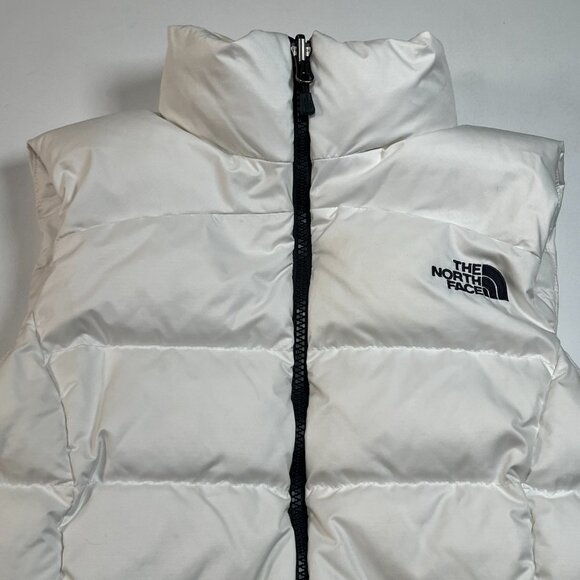 The North Face Nuptse Womens XS Vest 700 Down Fill Puffer White Winter Quilted - Picture 4 of 12